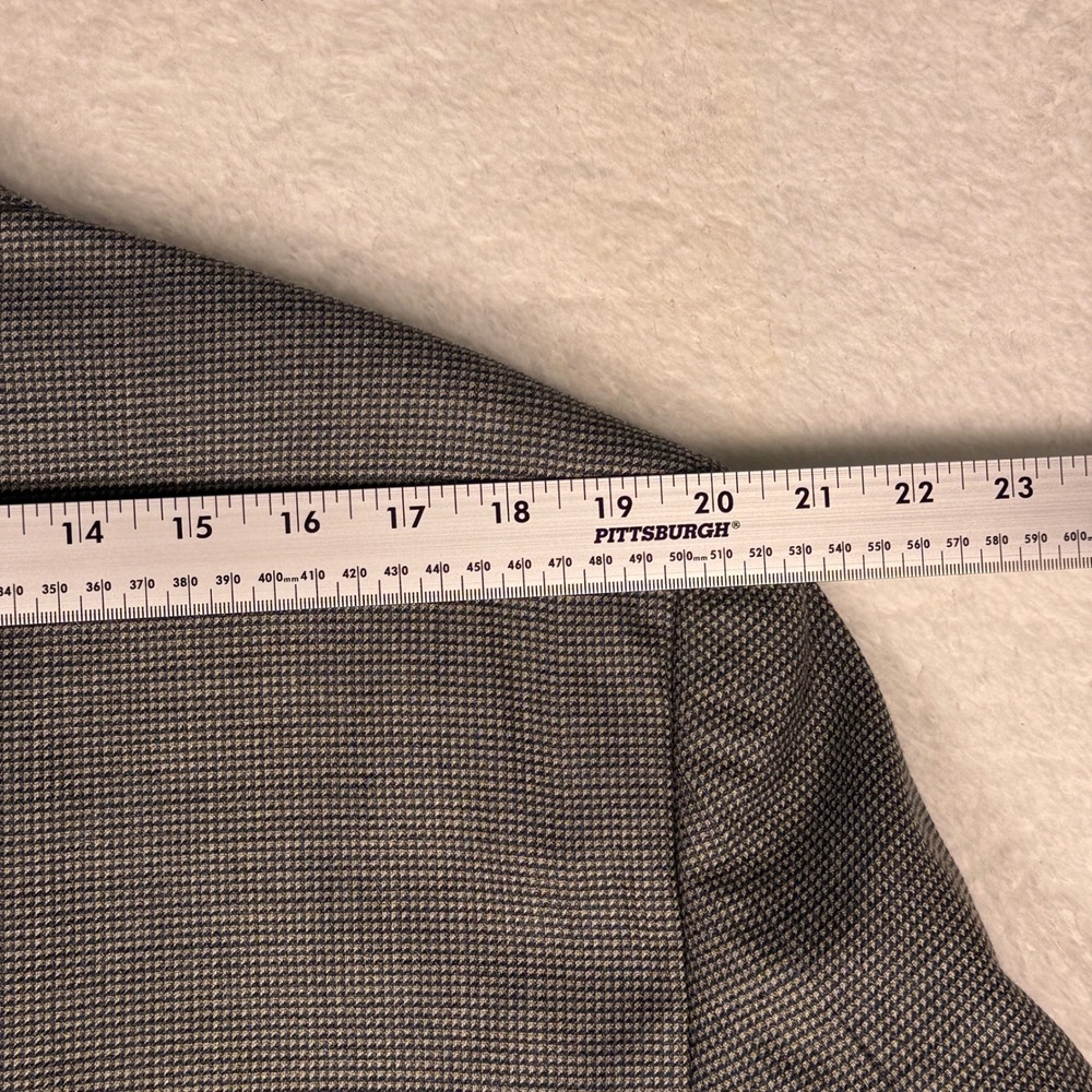 Andrew Fezza Blazer‎ Mens 43R Gray Houndstooth Wool/Silk/Poly/Rayon - Picture 11 of 15